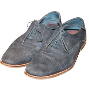 2/$40 🏷 RW & Co Navy Suede Dress Shoes Mens Size 10